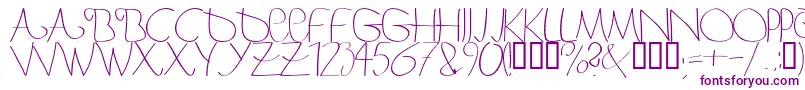 Шрифт Bergerbergercaps – фиолетовые шрифты на белом фоне