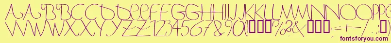 Bergerbergercaps Font – Purple Fonts on Yellow Background