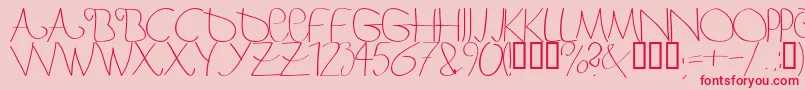 Шрифт Bergerbergercaps – красные шрифты на розовом фоне