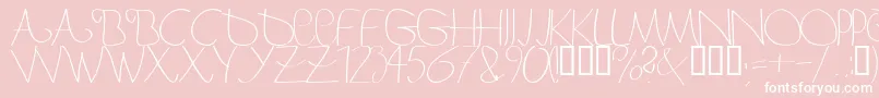フォントBergerbergercaps – ピンクの背景に白い文字