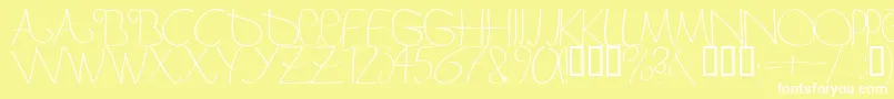 Bergerbergercaps Font – White Fonts on Yellow Background