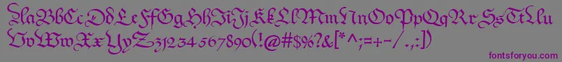 Kanzleyrath Font – Purple Fonts on Gray Background