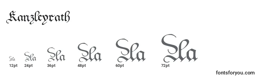 Kanzleyrath Font Sizes