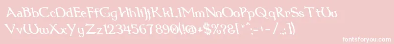 Dumbledor1RevItalic Font – White Fonts on Pink Background