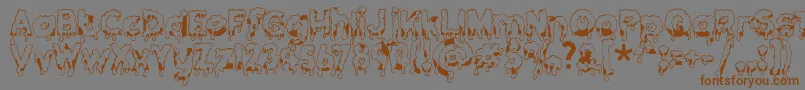 Gooeydrippysticky Font – Brown Fonts on Gray Background