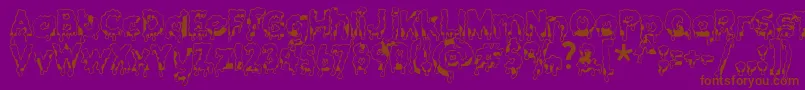 Gooeydrippysticky Font – Brown Fonts on Purple Background