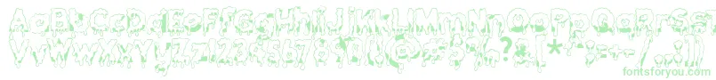 Gooeydrippysticky Font – Green Fonts on White Background