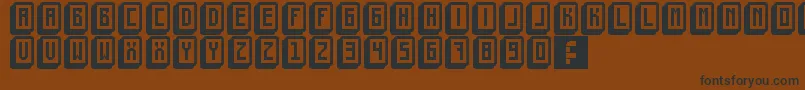 MahjongToyBlock Font – Black Fonts on Brown Background