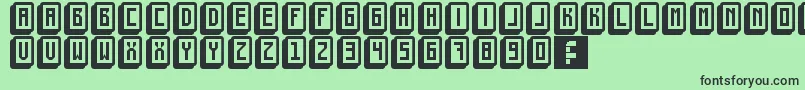 Шрифт MahjongToyBlock – чёрные шрифты на зелёном фоне