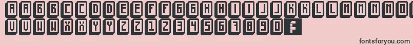 Шрифт MahjongToyBlock – чёрные шрифты на розовом фоне