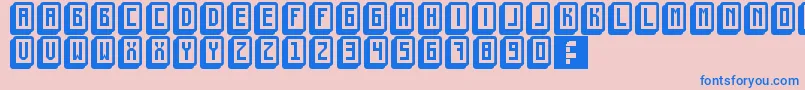 MahjongToyBlock Font – Blue Fonts on Pink Background