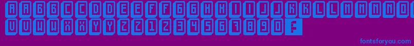 MahjongToyBlock Font – Blue Fonts on Purple Background