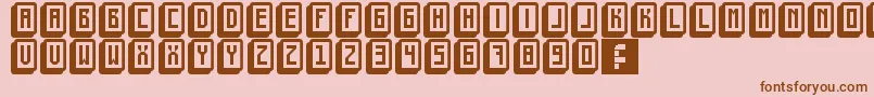 MahjongToyBlock Font – Brown Fonts on Pink Background