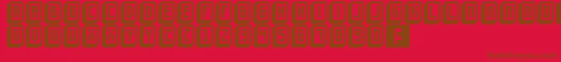 MahjongToyBlock Font – Brown Fonts on Red Background