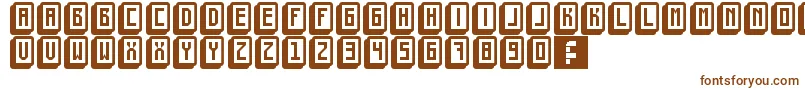 Шрифт MahjongToyBlock – коричневые шрифты на белом фоне