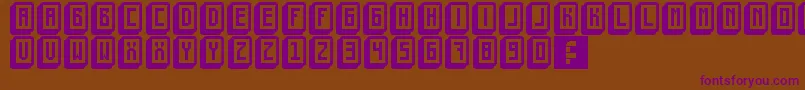 MahjongToyBlock Font – Purple Fonts on Brown Background