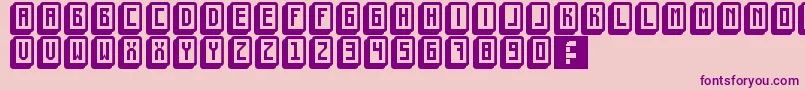 Шрифт MahjongToyBlock – фиолетовые шрифты на розовом фоне