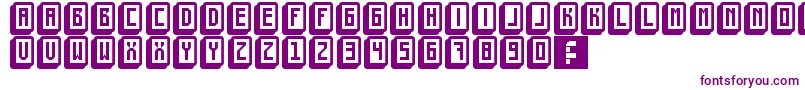 MahjongToyBlock Font – Purple Fonts on White Background