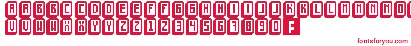 Шрифт MahjongToyBlock – красные шрифты на белом фоне