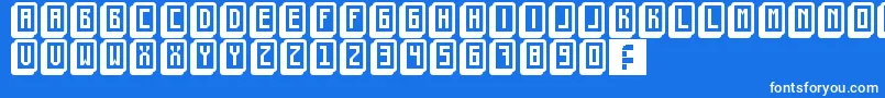 Шрифт MahjongToyBlock – белые шрифты на синем фоне