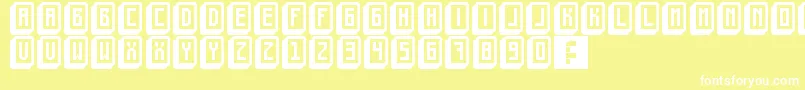 MahjongToyBlock Font – White Fonts on Yellow Background