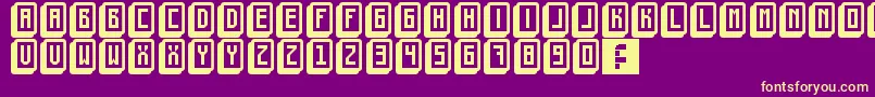 MahjongToyBlock Font – Yellow Fonts on Purple Background