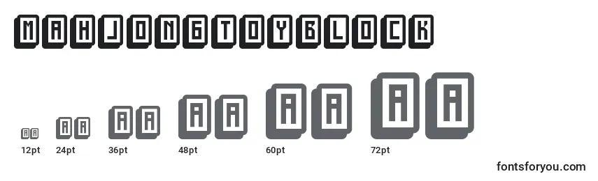 Размеры шрифта MahjongToyBlock