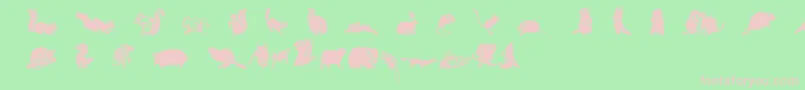 Wwfurryfriends Font – Pink Fonts on Green Background