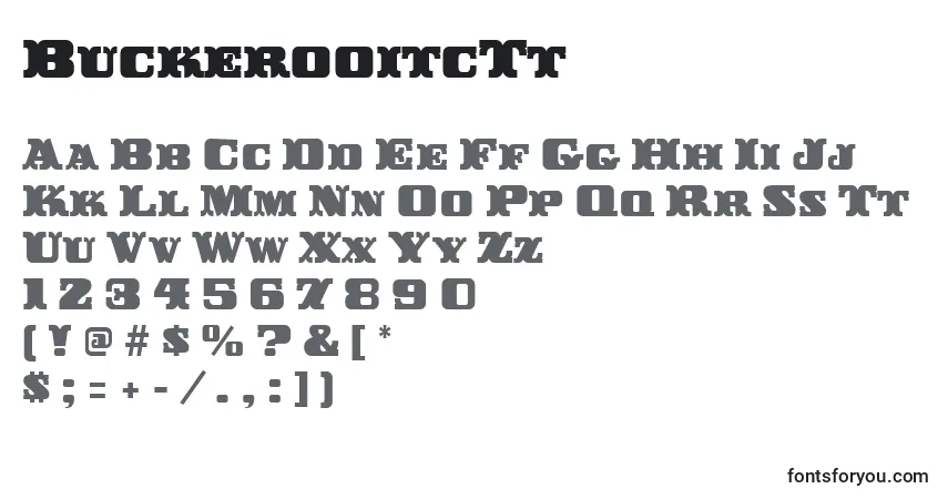 Fuente BuckerooitcTt - alfabeto, números, caracteres especiales