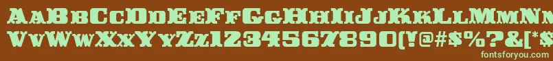 BuckerooitcTt Font – Green Fonts on Brown Background