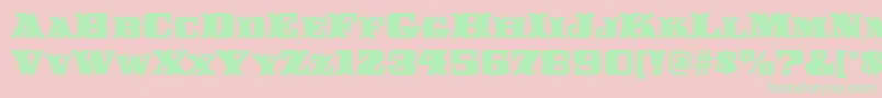 BuckerooitcTt Font – Green Fonts on Pink Background