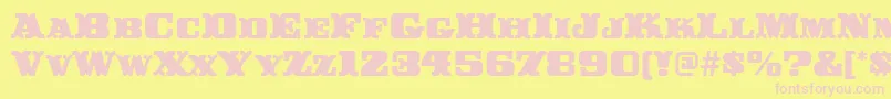 BuckerooitcTt Font – Pink Fonts on Yellow Background