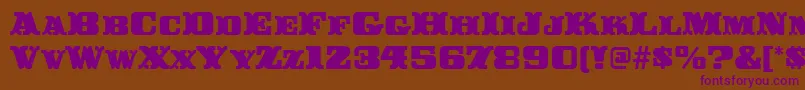 BuckerooitcTt Font – Purple Fonts on Brown Background