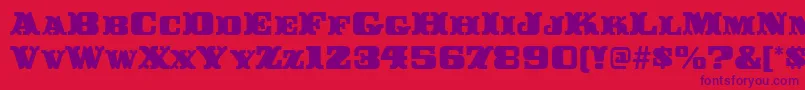 BuckerooitcTt Font – Purple Fonts on Red Background