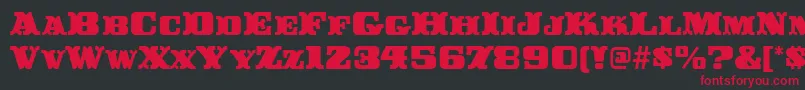 BuckerooitcTt Font – Red Fonts on Black Background
