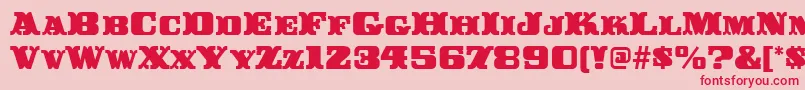 BuckerooitcTt Font – Red Fonts on Pink Background