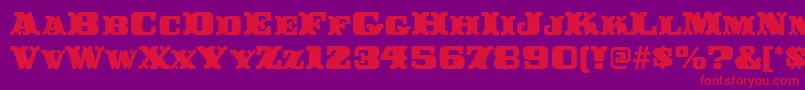 BuckerooitcTt Font – Red Fonts on Purple Background