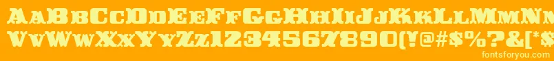 En savoir plus sur la police BuckerooitcTt Police BuckerooitcTt – polices jaunes sur fond orange