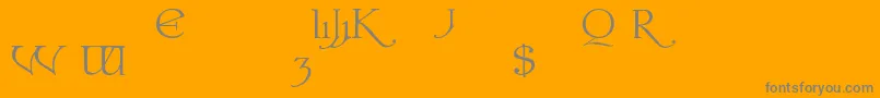 ColwellAlternates-Schriftart – Graue Schriften auf orangefarbenem Hintergrund