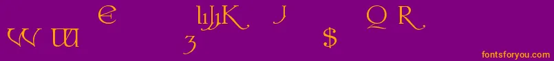 ColwellAlternates Font – Orange Fonts on Purple Background