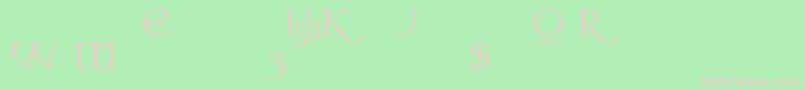 フォントColwellAlternates – 緑の背景にピンクのフォント