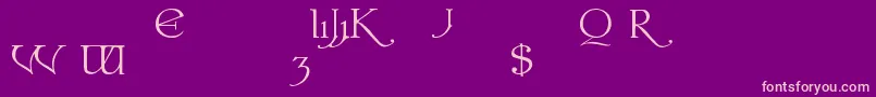 ColwellAlternates Font – Pink Fonts on Purple Background