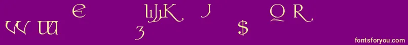 ColwellAlternates Font – Yellow Fonts on Purple Background