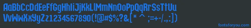 ATechnicsDemibold Font – Blue Fonts on Black Background