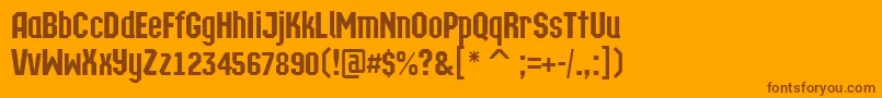 ATechnicsDemibold Font – Brown Fonts on Orange Background