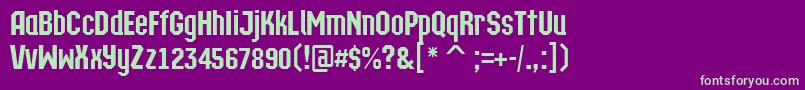 ATechnicsDemibold Font – Green Fonts on Purple Background