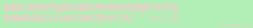 ATechnicsDemibold Font – Pink Fonts on Green Background