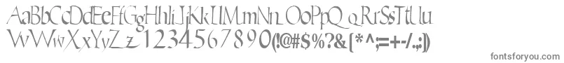 Ericbrush21RegularTtcon Font – Gray Fonts on White Background