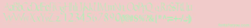 Ericbrush21RegularTtcon-Schriftart – Grüne Schriften auf rosa Hintergrund