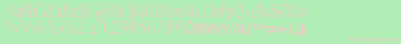 Ericbrush21RegularTtcon Font – Pink Fonts on Green Background